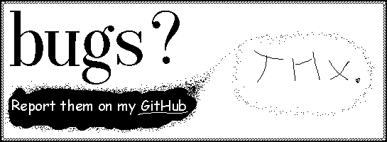 Bugs? report on Github! @wooly_am